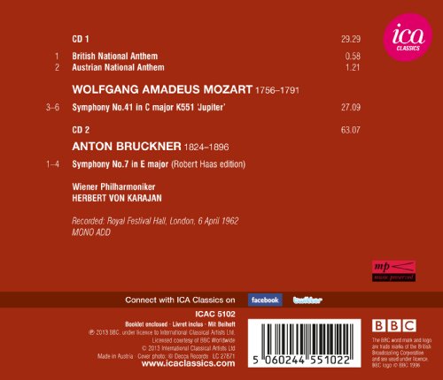 Wolfgang Amadeus Moz - Mozart: Symphony No. 41 Jupiter/Bruckner: Symphon image 2