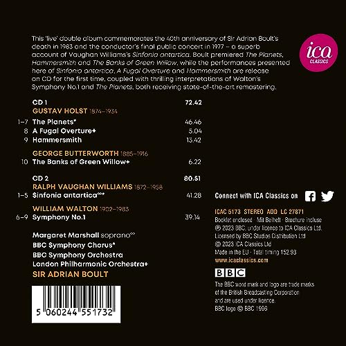 BBC SYMPHONY ORCHEST - HOLST THE PLANETS - WORKS BY - CD image 2