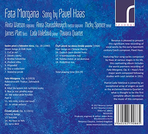 James Platt - Fata Morgana Song By Pavel Haas - CD image 2