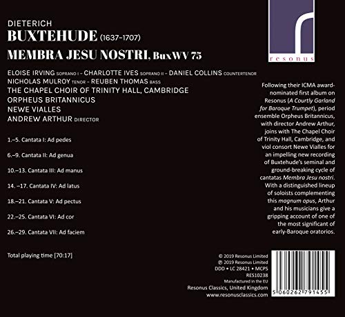 Orpheus Britannicus - Dieterich Buxtehude: Membra Jesu Nostri - CD image 2