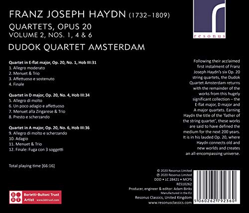 HAYDN - :STRING QUARTETS VOL 2 - CD image 2