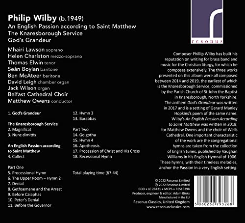 WILBY / LAWSON / OWE - AN ENGLISH PASSION - CD image 2