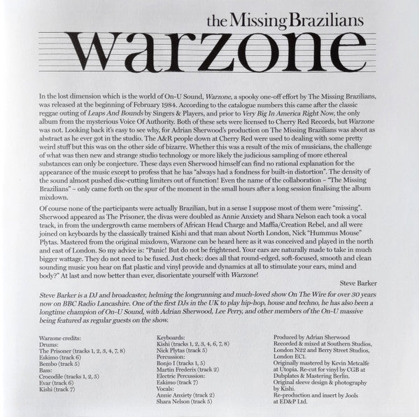 Missing Brazilians - Warzone - Clear vinyl (Preorder for release 07/10 image 3