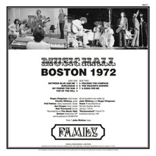 FAMILY - BOSTON MUSIC HALL 1972 - Vinyl Record VL image 1