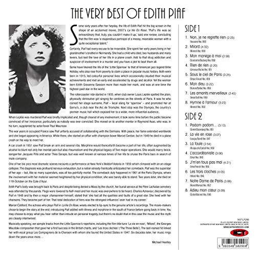 EDITH PIAF - Very Best Of (Clear Vinyl) - Vinyl image 2