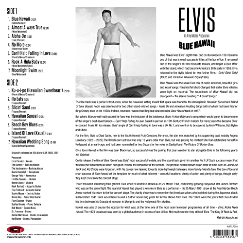 ELVIS PRESLEY - Blue Hawaii (Electric Blue Vinyl) - Vinyl Record image 2