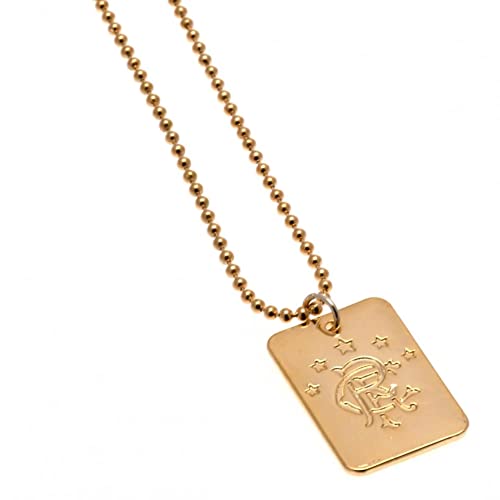 Rangers FC - Gold Plated Dog Tag & Chain - Gold Plated image 2
