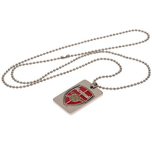 Arsenal FC - Enamel Crest Dog Tag & Chain - Stainless Steel image 2