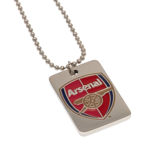 Arsenal FC - Enamel Crest Dog Tag & Chain - Stainless Steel image 3