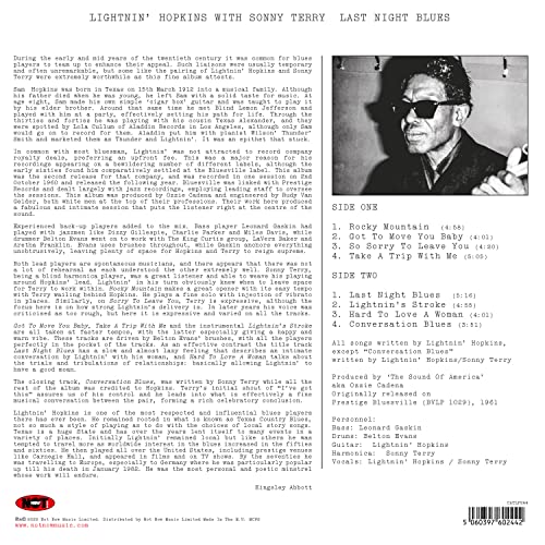 LIGHTNIN HOPKINS WIT - Late Night Blues - Vinyl Record image 2