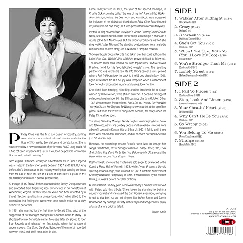 PATSY CLINE - Greatest Hits - Vinyl Record image 2