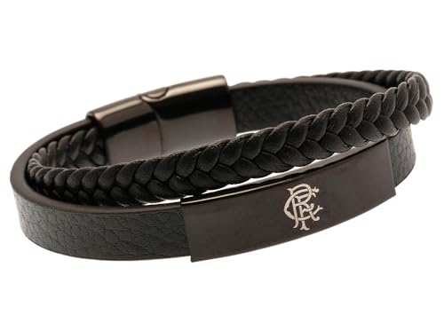 Rangers FC - Black IP Leather Bracelet - Leather image 2