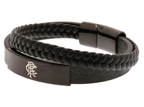 Rangers FC - Black IP Leather Bracelet - Leather image 3