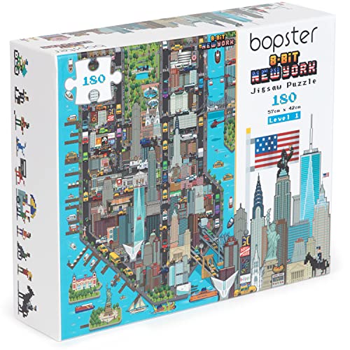 Bopster 8-Bit Pixel Jigsaw Puzzle New York - Non-book item image 1
