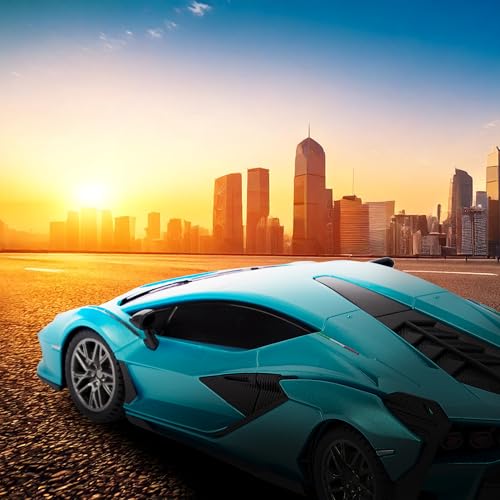 Lamborghini - Aventador Radio Controlled Car 1:24 Scale Sian Blue - Ra image 6