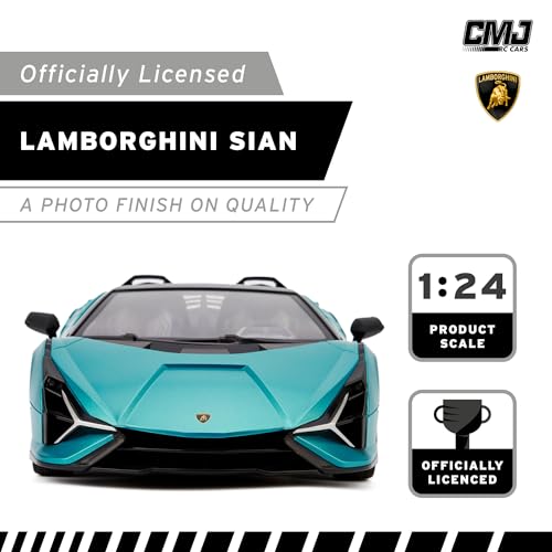 Lamborghini - Aventador Radio Controlled Car 1:24 Scale Sian Blue - Ra image 8