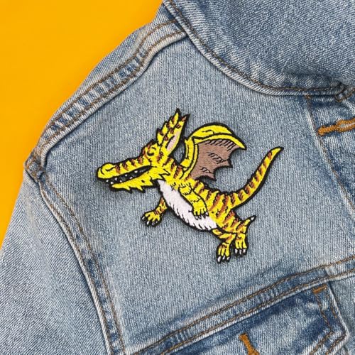 Yellow Dragon Sew On Patch - Non-book item image 2