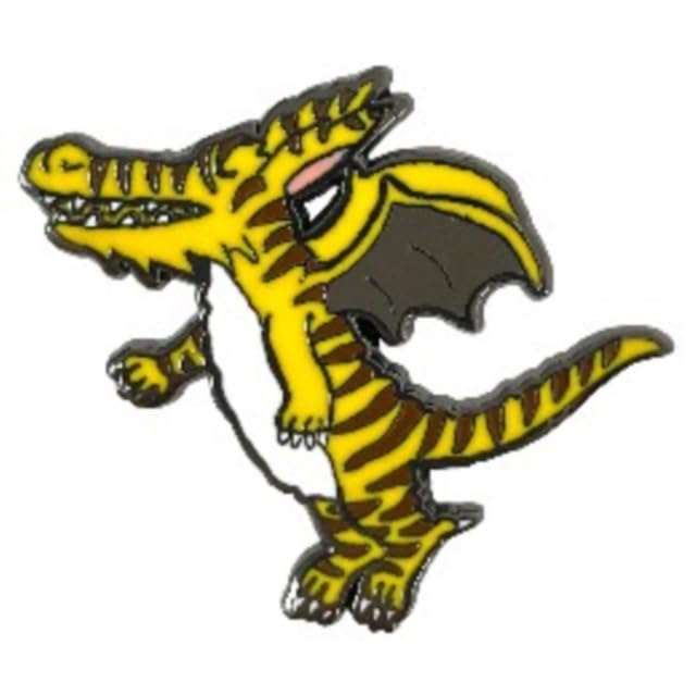 Yellow Dragon Pin Badge - Non-book item image 1