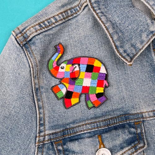Elmer Jumping Left Sew On Patch - Non-book item image 2