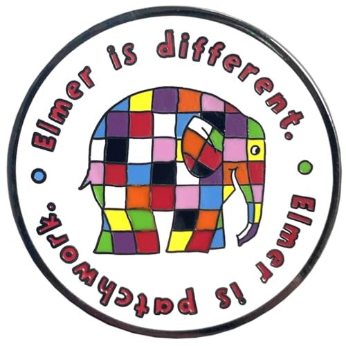 Elmer is Patchwork Pin Badge - Non-book item image 1