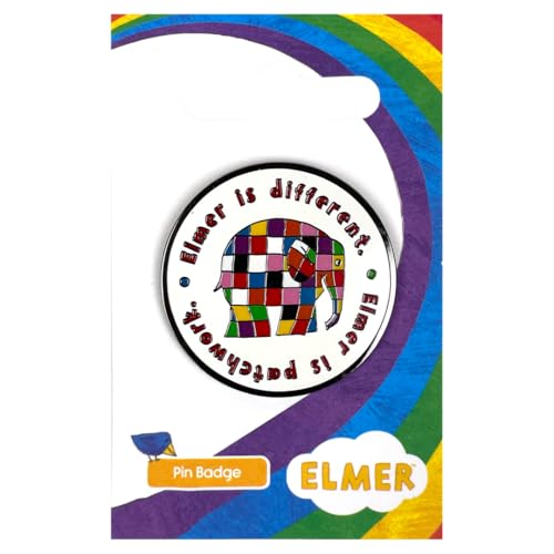 Elmer is Patchwork Pin Badge - Non-book item image 3