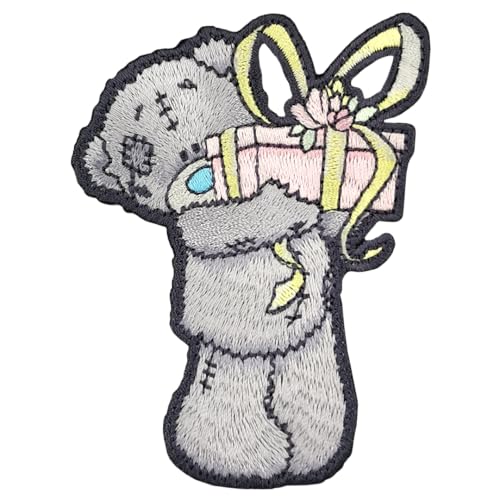 Tatty Teddy with Present Sew On Patch - Non-book item image 1