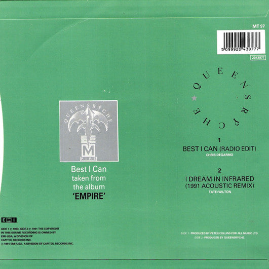 Queensrÿche - Best I Can - Used Vinyl Record 7" image 2