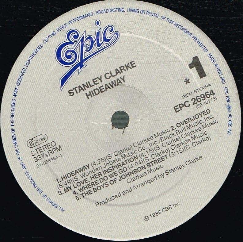 Stanley Clarke - Hideaway - Used Vinyl Record image 3