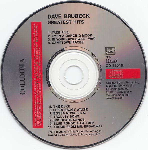 Dave Brubeck - s Greatest Hits - CD image 3