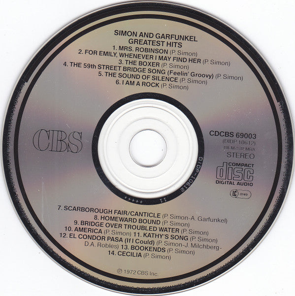 Simon & Garfunkel - Simon And Garfunkel's Greatest Hits - Used CD image 3