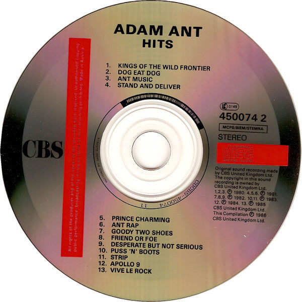 Adam Ant - Hits - Used CD image 3