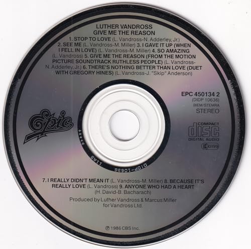 Luther Vandross - Give Me The Reason - Used CD image 4