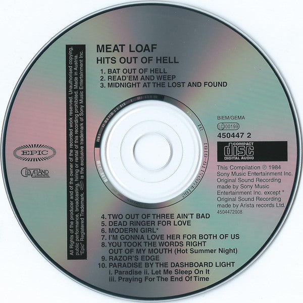 Meat Loaf - Hits Out Of Hell - Used CD image 1