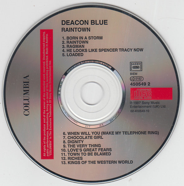 Deacon Blue - Raintown - CD image 1
