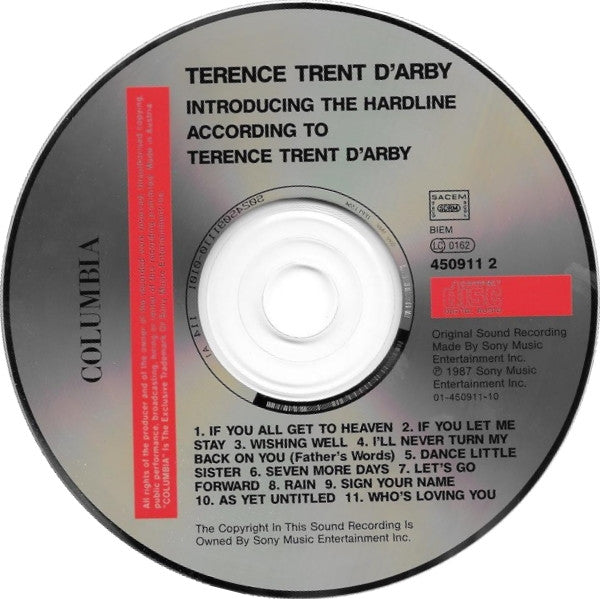 Terence Trent D'Arby - Introducing The Hardline According To - CD image 7