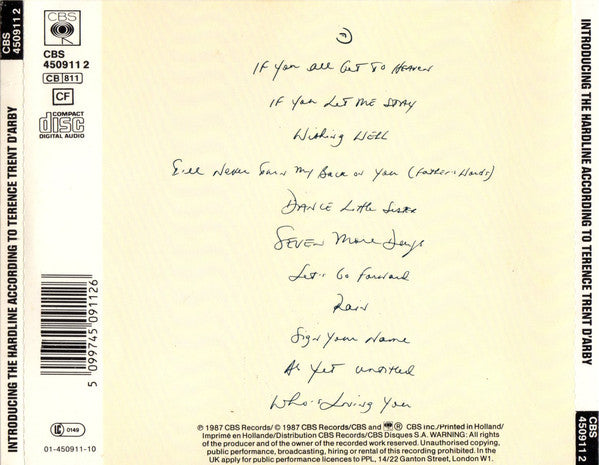 Terence Trent D'Arby - Introducing The Hardline According To - CD image 8