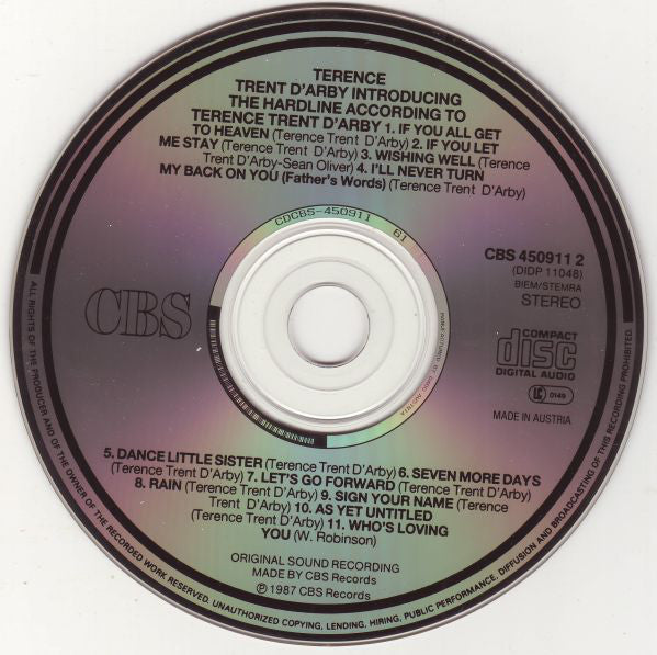 Terence Trent D'Arby - Introducing The Hardline According To - CD image 9