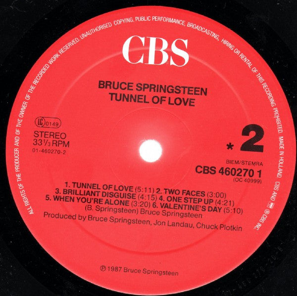 Bruce Springsteen - Tunnel Of Love - Used Vinyl Record image 4