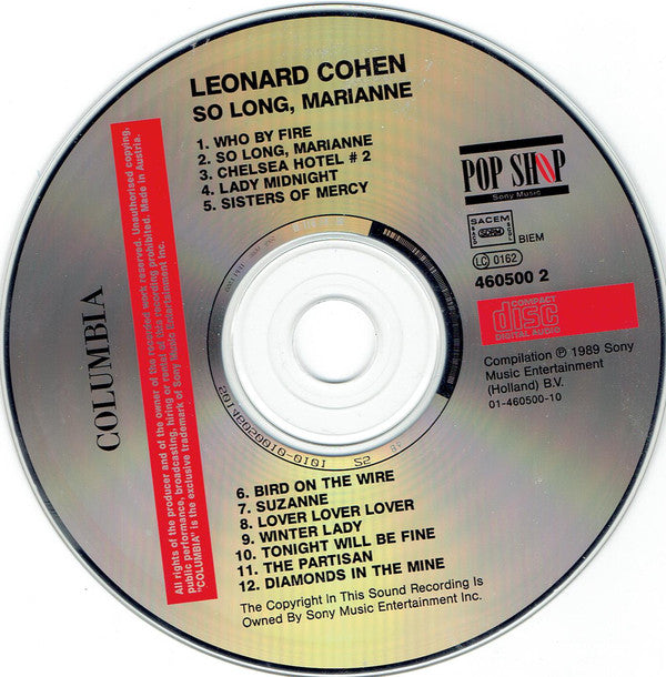 Leonard Cohen - So Long Marianne - Used CD image 2