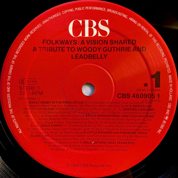 Various - A Vision Shared (A Tribute To Woody Guthrie And Leadbelly) image 5
