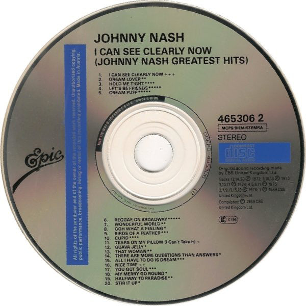Johnny Nash - I Can See Clearly Now: 's Greatest Hits - CD image 1