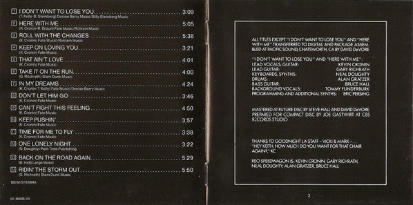 Reo Speedwagon - Hits - CD image 8
