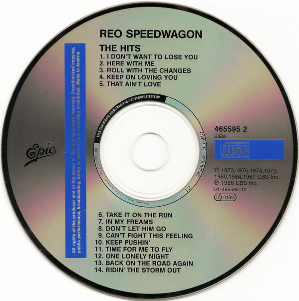 Reo Speedwagon - Hits - CD image 6