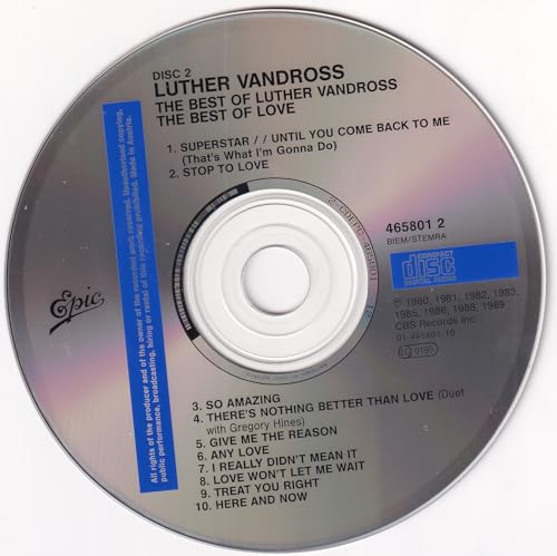 Luther Vandross - Best Of  The Best Of Love - Used CD image 4