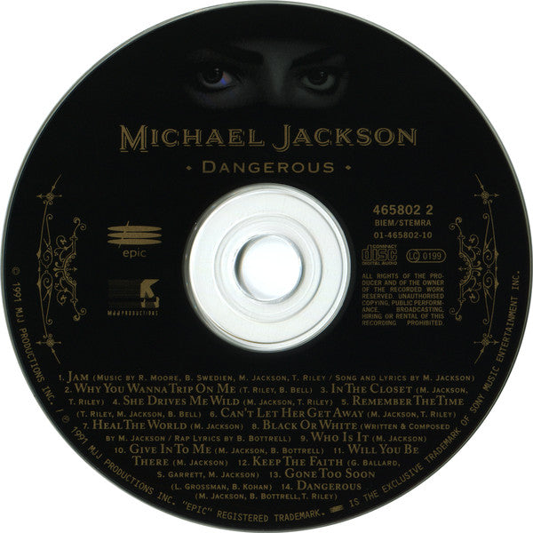 Michael Jackson - Dangerous - Used CD image 9