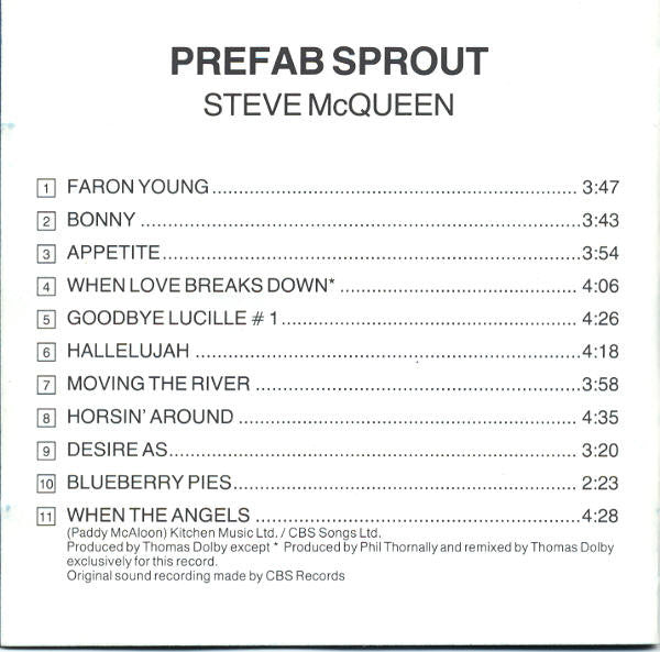 Prefab Sprout - Steve McQueen - CD image 6