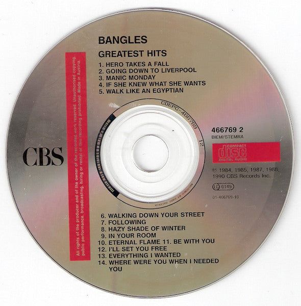 Bangles - Greatest Hits - Used CD image 3