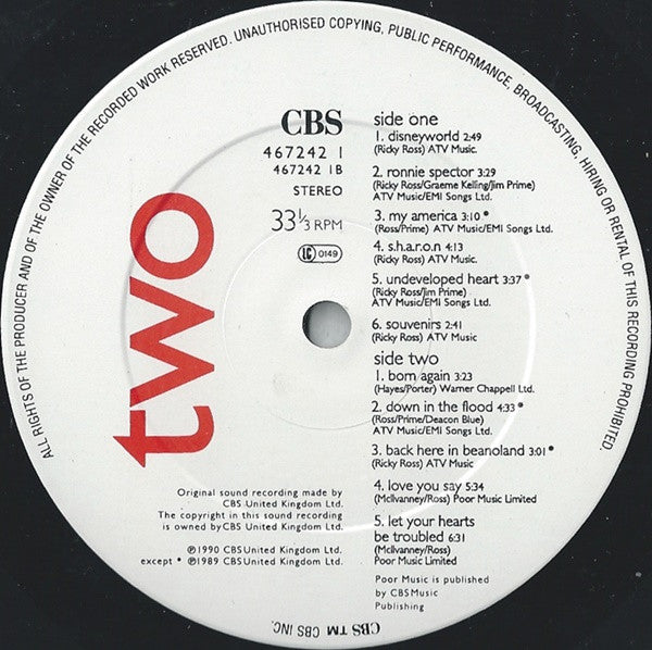 Deacon Blue - Ooh Las Vegas - Used Vinyl Record image 4