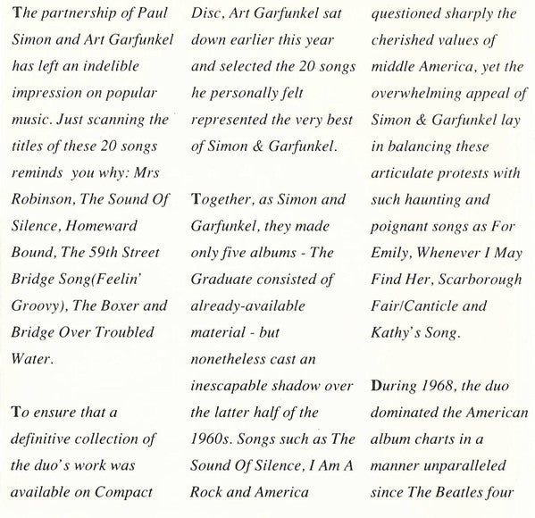 Simon & Garfunkel - Definitive - Used CD image 4