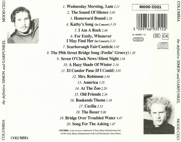 Simon & Garfunkel - Definitive - Used CD image 8
